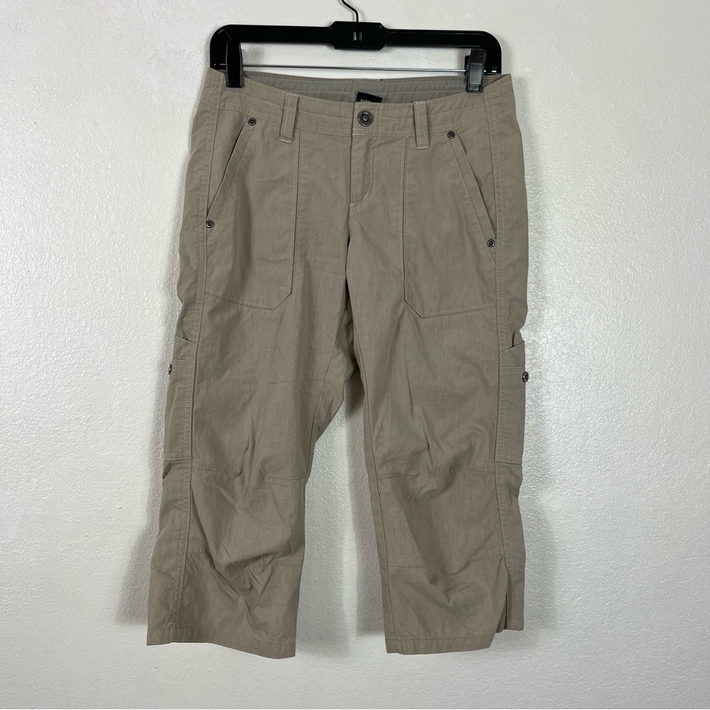 Kuhl khaki capri stretch pants hiking camping women’s size 2
